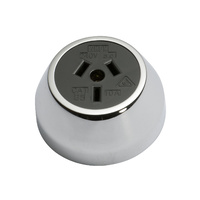 Tradco 5776CP Federation Socket Polished Chrome Black  