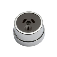 Tradco 5779CP Traditional Socket Polished Chrome Brown  