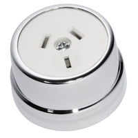 Tradco 5780CP Traditional Socket Polished Chrome White 