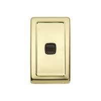 Tradco 5802PB Switch Rocker 1 Gang Polished Brass BR 72x115mm