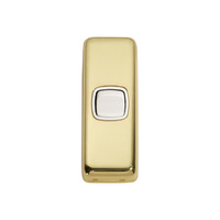 Tradco 5850PB Switch Rocker 1 Gang Polished Brass WH 30x82mm