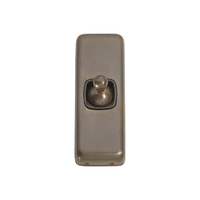 Tradco 5890AB Switch Toggle 1 Gang Antique Brass BR 30x82mm
