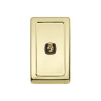 Tradco 5902PB Switch Toggle 1 Gang Polished Brass BR 72x115mm