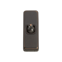 Tradco 5910AC Switch Toggle 1 Gang Antique Copper BR 30x82mm