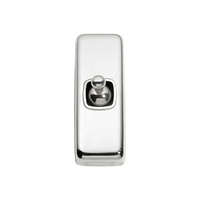 Tradco 5940CP Switch Toggle 1 Gang Polished Chrome WH 30x82mm
