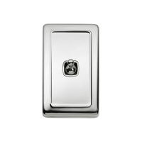 Tradco 5942CP Switch Toggle 1 Gang Polished Chrome WH 72x115mm