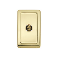 Tradco 5952PB Switch Toggle 1 Gang Polished Brass WH 72x115mm