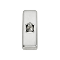 Tradco 5970SC Switch Toggle 1 Gang Satin Chrome WH 30x82mm