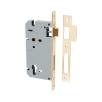 Iver 85mm Euro Mortice Lock 60mm Polished Brass 6027