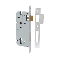 Iver 85mm Euro Mortice Lock 45mm Brushed Chrome 6058