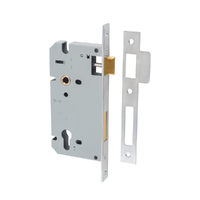 Iver 85mm Backset Euro Mortice Lock 60mm Backset Brushed Chrome 6059