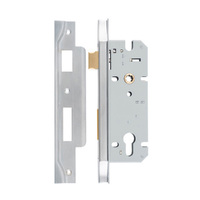 Iver 85mm Rebated Euro Mortice Lock 45mm Brushed Chrome 6060