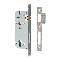 Iver Euro Roller Mortice Lock 45mm Distressed Nickel 6086