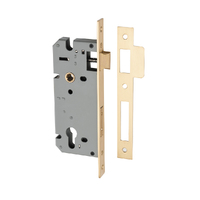 Iver 85mm Euro Mortice Lock 45mm Brushed Brass 6106
