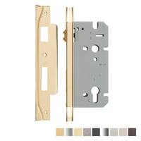 Iver Rebated Euro Roller Mortice Lock - Available in Various Finishes and Sizes