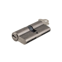 Tradco Euro Cylinder C4 Key Lock 6 Pin 70mm Key/Key Rumbled Nickel 6120