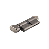 Tradco Euro Cylinder 70mm C4 Key Lock 6 Pin Key/Thumb Turn Rumbled Nickel 6121