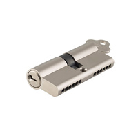 Tradco 6124 Euro Cylinder C4 Key Lock 6 Pin Key/Key Satin Nickel 