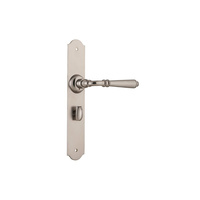 Tradco Reims Lever on Long Backplate Privacy Satin Nickel 6560P