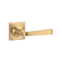 Tradco Menton Door Lever Handle on Square Rose 60mm Satin Brass 6639