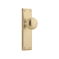 Out of Stock: ETA Early February - Tradco Milton Knob on Long Backplate Latch Satin Brass 6646