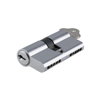 Tradco 8563 Dual Function 5 Pin Key/Key Euro Cylinder Chrome Plated 65mm 