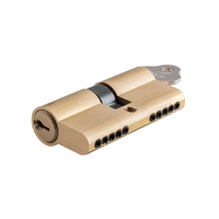 Tradco 8566 Dual Function 5 Pin Key/Key Euro Cylinder Satin Brass 65mm 