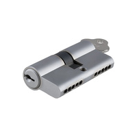 Tradco Dual Function 5 Pin Key/Key Euro Cylinder Satin Chrome 80mm 8574