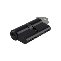 Tradco Dual Function 5 Pin Key/Key Euro Cylinder Matt Black 80mm 8575