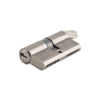 Tradco Dual Function 5 Pin Key/Key Euro Cylinder Rumbled Nickel 80mm 8577