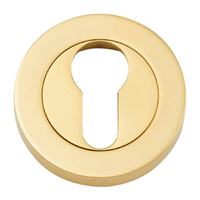 Iver Forged Round Euro Escutcheon 52mm Polished Brass 9300