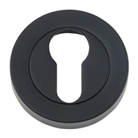 Iver Forged Round Euro Escutcheon 52mm Matt Black 9303