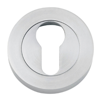 Iver Forged Round Euro Escutcheon 52mm Brushed Chrome 9305