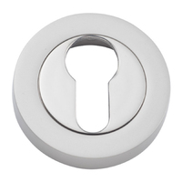 Iver Forged Round Euro Escutcheon 52mm Satin Nickel 9309