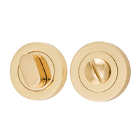 Iver Oval Privacy Turn Round Polished Brass 52mm 9310