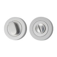 Iver Oval Privacy Turn Round 52mm Satin Nickel 9319