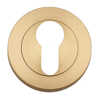 Iver Forged Round Euro Escutcheon 52mm Brushed Brass 9360