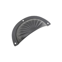 Restocking Soon: ETA Early June - Tradco Fluted Sheet Brass Drawer Pull Matt Black 9560