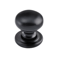 Tradco 9562+ Cupboard Knob Sheet Brass Matte Black