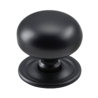 Tradco Classic Cupboard Knob 38mm Matt Black 9565