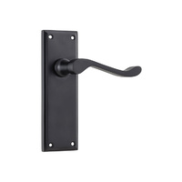 Tradco Camden Lever on Rectangular Backplate Passage Matt Black 9618