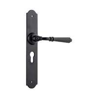 Tradco Reims Lever on Long Backplate Euro 43mm Matt Black 9620E