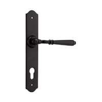 Tradco Reims Lever on Long Backplate Euro 85mm Matt Black 9620E85