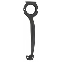 Tradco 9671 Door Pull Handle Cylinder Hole Matte Black 185x50mm