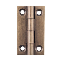 Tradco Fixed Pin Cabinet Hinge 38x22mm Antique Brass 9727