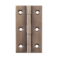 Restocking Soon: ETA End October - Tradco Fixed Pin Cabinet Hinge 63x35mm Antique Brass 9729