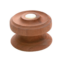 Tradco KSC3 Cedar / Mahogany Woodscrew Button Knob 54mm