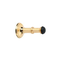 Tradco Small Concealed Fix Door Stop 80mm Polished Brass TD1514