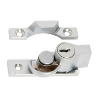 Tradco Key Operated Narrow Locking Sash Fastener 17mm Satin Chrome TD1624