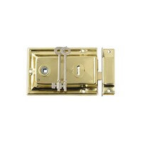 Tradco Rim Lock Polished Brass 155x105mm TD2002